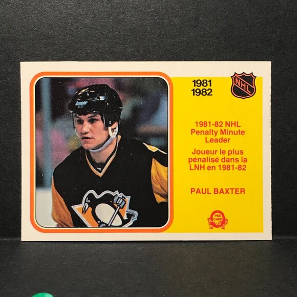 1982-83 O-Pee-Chee OPC Hockey - #238 Paul Baxter LL - Pittsburgh Penguins - Picture 1 of 2